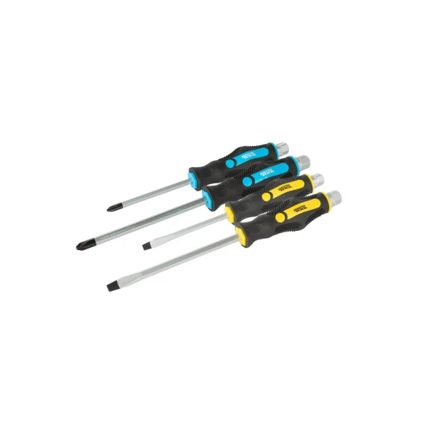 Викрутки ударні MASTERTOOL EXTERNAL HEX набір 4 шт PH2х100/PH3х150/SL6х100/SL8х150 40-1154