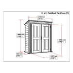 Сарай пластиковий YardMate 171x92x202 см темно-сірий - Зображення 8
