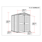 Сарай пластиковий YardMate 171x171x210 см темно-сірий - Зображення 4
