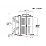 Сарай пластиковий YardMate 171x171x210 см темно-сірий - Зображення 4
