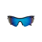 Окуляри відкриті MASTERTOOL SPORTLINE BLUE MIRROR панорамна лінза напівоправа протиковзкі дужки 82-0011 - Зображення 4