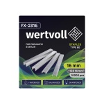 Скоби загартовані для пневмостеплера WERTVOLL тип 80 16 мм/12.8х0.95 мм 10000 шт FX-2316 - Зображення 2