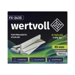 Скоби загартовані для пневмостеплера WERTVOLL тип 90 35 мм/5.8х1.25 мм 7000 шт FX-2435 - Зображення 2