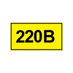 Самоклеюча етикетка 90х38 мм, символ "220В" (YPC10-0220V-3-021)