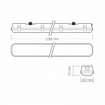 LED світильник IP65 лінійний під лампу 2хТ8 VIDEX 1,2М 220V - Зображення 9