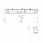 LED світильник IP65 лінійний під лампу 2хТ8 VIDEX 1,2М 220V - Зображення 9