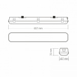 LED світильник IP65 лінійний під лампу 2хТ8 VIDEX 0,6М 220V - Зображення 9