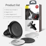 Автоутримувач Baseus Magnetic Air Vent Car Mount Holder Black (SUGX-A01) - Зображення 4