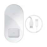 Беспроводное зарядное устройство Baseus Simple 18W 2 in 1 Белый (WXJK-02) - Зображення 4