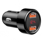 Автомобільний зарядний пристрій Baseus Magic Series Dual-USB QC 3.0 45W Black (CCMLC20A-01) - Зображення 2