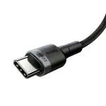 Кабель Baseus Cafule Type-C to Type-C PD2.0 100W 5A 20V 2M Чорний/Сірий (CATKLF-ALG1) - Зображення 5