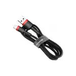 Кабель Baseus Cafule USB 2.0 to Lightning 2.4A 1M Чорний/Червоний (CALKLF-B19)