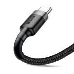 Кабель Baseus Cafule USB 2.0 to Type-C 3A 1M Чорний/Сірий (CATKLF-BG1) - Зображення 4