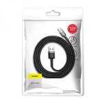 Кабель Baseus Cafule USB 2.0 to Type-C 3A 1M Чорний/Сірий (CATKLF-BG1) - Зображення 6