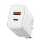 Зарядний пристрій Baseus Compact Quick Charger USB+Type-C 20W Білий (CCXJ-B02) - Зображення 2