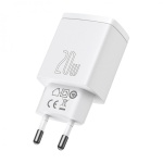 Зарядний пристрій Baseus Compact Quick Charger USB+Type-C 20W Білий (CCXJ-B02) - Зображення 3