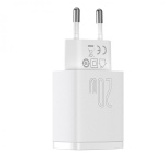 Зарядний пристрій Baseus Compact Quick Charger USB+Type-C 20W Білий (CCXJ-B02) - Зображення 4