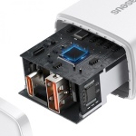 Зарядний пристрій Baseus Compact Quick Charger USB+Type-C 20W Білий (CCXJ-B02) - Зображення 5