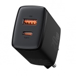 Зарядний пристрій Baseus Compact Quick Charger USB+Type-C 20W Чорний (CCXJ-B01) - Зображення 2