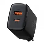 Зарядний пристрій Baseus Compact Quick Charger USB+Type-C 20W Чорний (CCXJ-B01) - Зображення 2