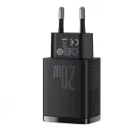 Зарядний пристрій Baseus Compact Quick Charger USB+Type-C 20W Чорний (CCXJ-B01) - Зображення 4