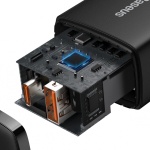 Зарядний пристрій Baseus Compact Quick Charger USB+Type-C 20W Чорний (CCXJ-B01) - Зображення 5