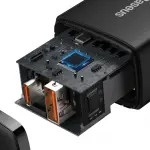 Зарядний пристрій Baseus Compact Quick Charger USB+Type-C 20W Чорний (CCXJ-B01) - Зображення 5