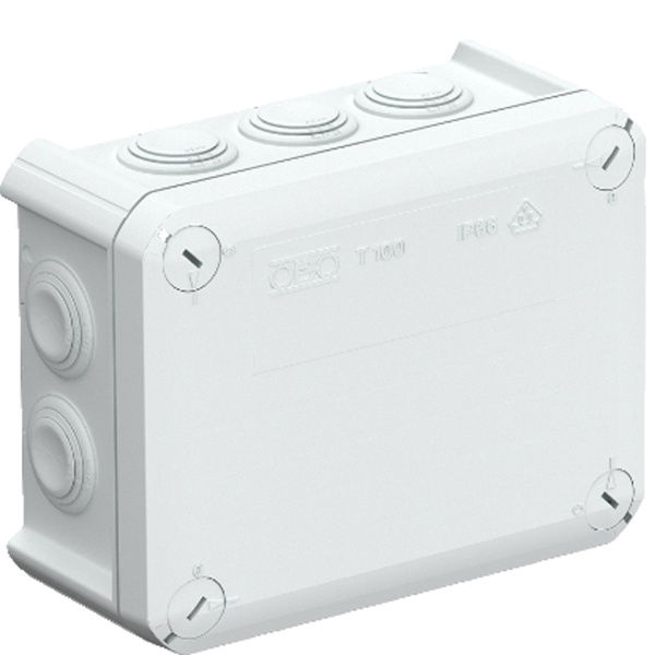 Коробка розподільна OBO Bettermann зовнішня з резинками T-100 150х116х67 IP66