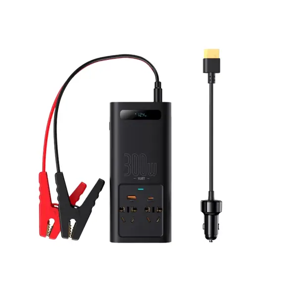 Автомобільний інвертор Baseus IGBT Power 300W 220V EU Черный (CGNB010101)