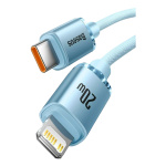 Кабель Baseus Crystal Shine Type-C to Lightning 20W 1.2M Голубой (CAJY001303) - Зображення 2