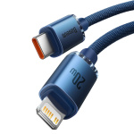 Кабель Baseus Crystal Shine Type-C to Lightning 20W 1.2M Синій (CAJY000203) - Зображення 2