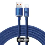 Кабель Baseus Crystal Shine USB 2.0 to Type-C 100W 2M Синій (CAJY000503)