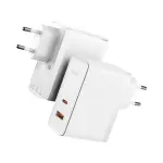 Мережевий зарядний пристрій Baseus GaN5 Pro 2 порта, USB + Type-C 100W Белый (CCGP090202) - Зображення 2