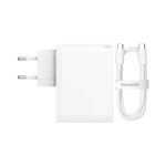 Мережевий зарядний пристрій Baseus GaN5 Pro 2 порта, USB + Type-C 100W Белый (CCGP090202) - Зображення 3