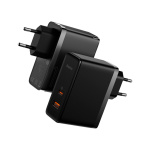 Мережевий зарядний пристрій Baseus GaN5 Pro 2 порта, USB + Type-C 100W Черный (CCGP090201) - Зображення 2