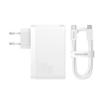 Мережевий зарядний пристрій Baseus GaN5 Pro 3 порта, USB + Type-C 140W Белый (CCGP100202) - Зображення 3