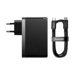 Мережевий зарядний пристрій Baseus GaN5 Pro 3 порта, USB + Type-C 140W Черный (CCGP100201) - Зображення 3
