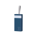 Зовнішній акумулятор Remax Chinen Type-C 20W + 2USB 22.5W 30000mAh LED Синий (RPP-320)