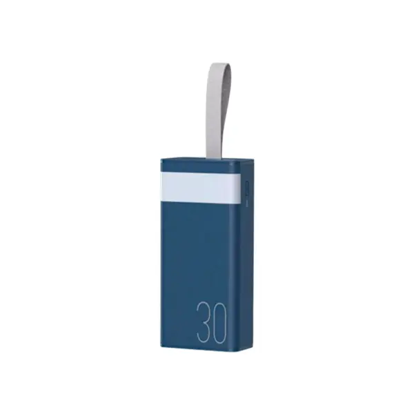 Зовнішній акумулятор Remax Chinen Type-C 20W + 2USB 22.5W 30000mAh LED Синий (RPP-320)