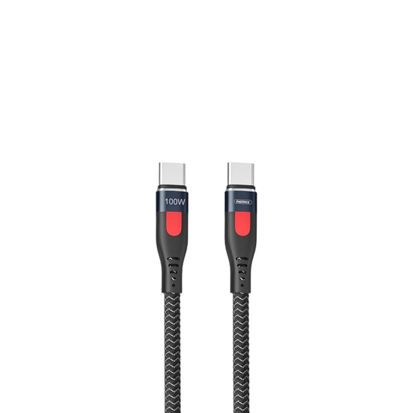 Кабель Remax Lesu Pro Aluminum Alloy Type-C to Type-C PD 100W 1M Черный (RC-187c)