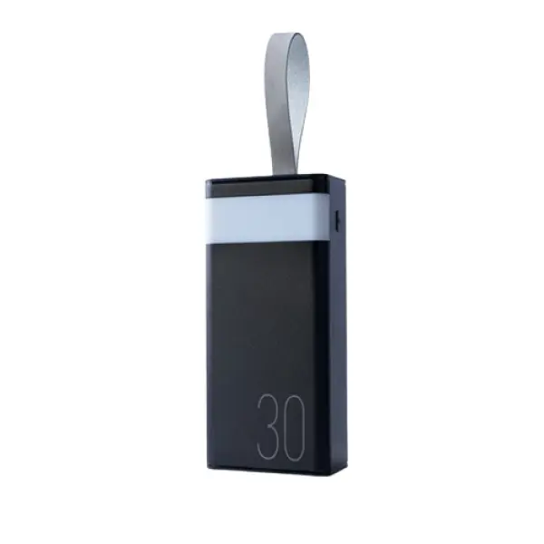 Зовнішній акумулятор Remax Chinen Type-C 20W + 2USB 22.5W 30000mAh LED Черный (RPP-320)