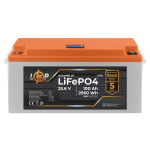 Акумулятор LP LiFePO4 24V (25,6V) - 100 Ah (2560Wh) (BMS 150/75А) пластик LCD