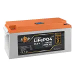 Акумулятор LP LiFePO4 24V (25,6V) - 100 Ah (2560Wh) (BMS 150/75А) пластик LCD - Зображення 3