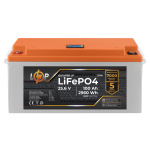 Акумулятор LP LiFePO4 24V (25,6V) - 100 Ah (2560Wh) (BMS 150/75А) пластик LCD для ДБЖ