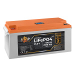 Акумулятор LP LiFePO4 24V (25,6V) - 100 Ah (2560Wh) (BMS 150/75А) пластик LCD для ДБЖ - Зображення 3