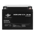 Акумулятор AGM LPM 12V - 26 Ah під болт М5