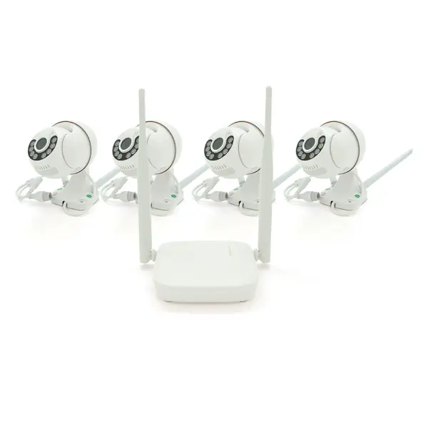 Комплект відеоспостереження WIFI-PTZ Outdoor 009-4-2MP Pipo (4 вуличні камери, кабелі, блок живлення, відеореєстратор APP-Xmeye)