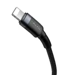 Кабель Baseus Cafule Type-C to Lightning PD 18W 1M Чорний/Сірий (CATLKLF-G1) - Зображення 5
