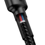 Кабель Baseus Cafule Type-C to Type-C PD2.0 60W 20V 3A 1M Чорний/Червоний (CATKLF-G91) - Зображення 3
