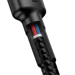 Кабель Baseus Cafule Type-C to Type-C PD2.0 60W 20V 3A 1M Чорний/Червоний (CATKLF-G91) - Зображення 3